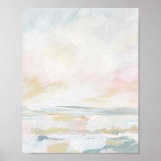 Rosa Strand Seascape Fine Art Print Poster (Vorne)