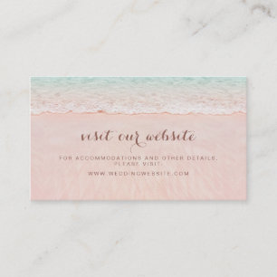 Rosa Strandherzen in der Sand-Website einfügen Kar Platzkarte