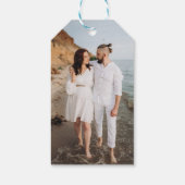 Rosa Strandhochzeit Geschenkanhänger (Rückseite)