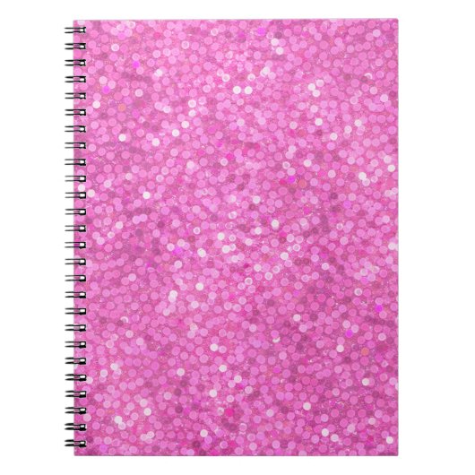 Rosa Strass-Bling Notizblock (Vorderseite)