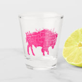 Rosa Straßen der Büffel-Schnapsglas Schnapsglas (Vorderseite)