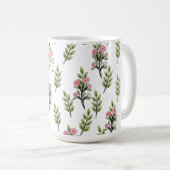 Rosa Sträuße Kaffeetasse (VorderseiteRechts)