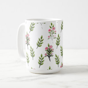 Rosa Sträuße Kaffeetasse