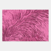rosa Straußenfederdesign Geschenkpapier Set (Vorderseite)