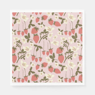 Rosa Strawberry Floral Paper Napkin Serviette