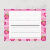 Rosa Strawberry Rezeptkarte Postkarte (Vorderseite)