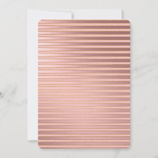 Rosa Streifen 16 . Geburtstag Geburtstag Einladung (Rückseite)