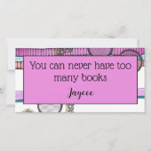 Rosa Streifen Aquarellschrift Dankeskarte (Vorderseite)