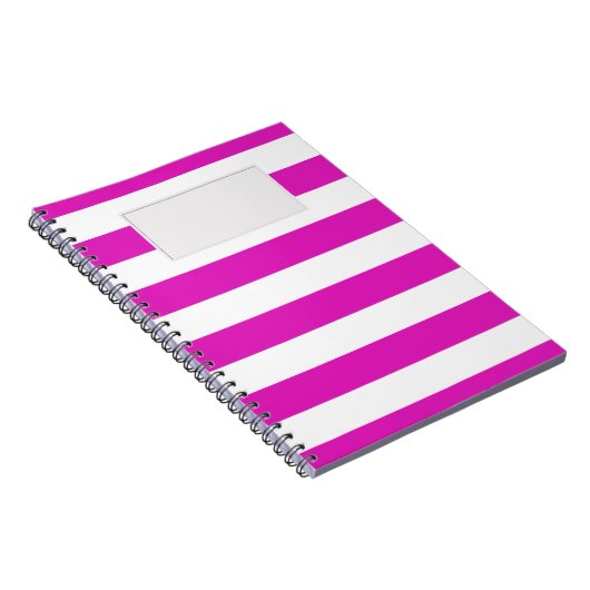 Rosa Streifen auf einer beliebigen Farbe mit Etike Notizblock (Rechte Seite)