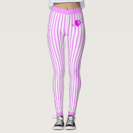 Rosa Streifen auf PINK Leggings