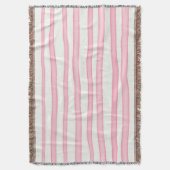 Rosa Streifen auf weiß Decke (Vorderseite Vertikal)