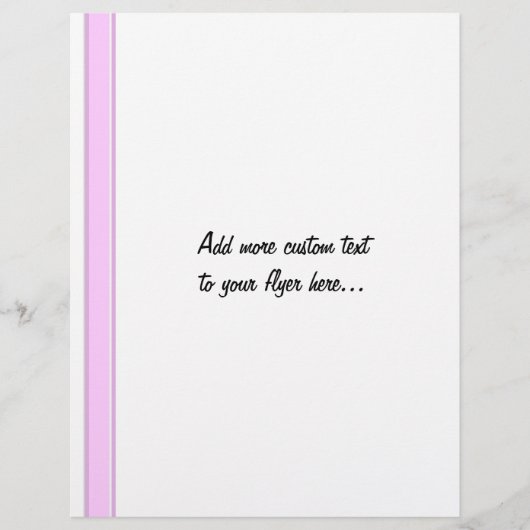 Rosa Streifen auf Weiß Flyer (Vorne)