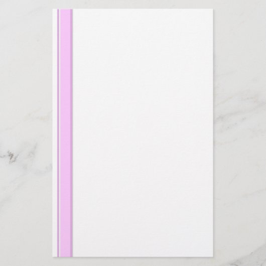 Rosa Streifen auf weißem, unbeschichtetem Boden Briefpapier (Vorderseite)