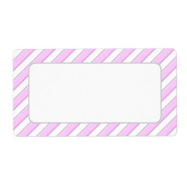 Rosa Streifen auf weißen, unbedruckten Versandetik
