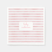 Rosa Streifen Babydusche Serviette (Vorderseite)