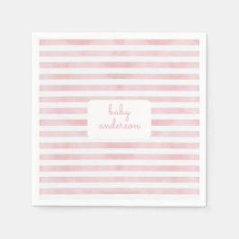 Rosa Streifen Babydusche Serviette