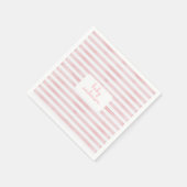 Rosa Streifen Babydusche Serviette (Ecke)