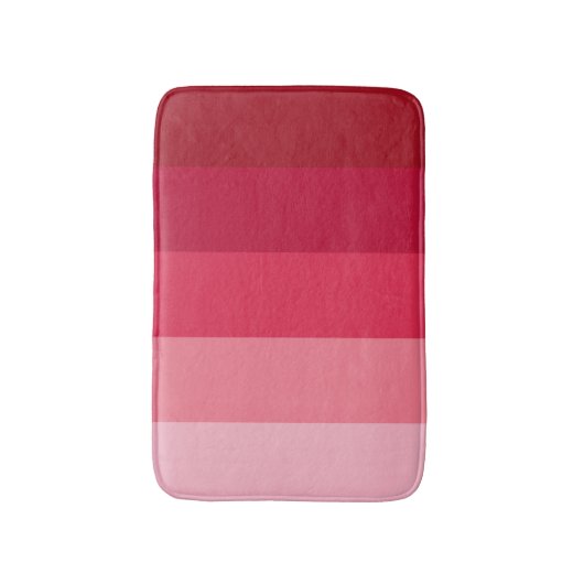Rosa Streifen Badematte (Vorderseite Vertikal)