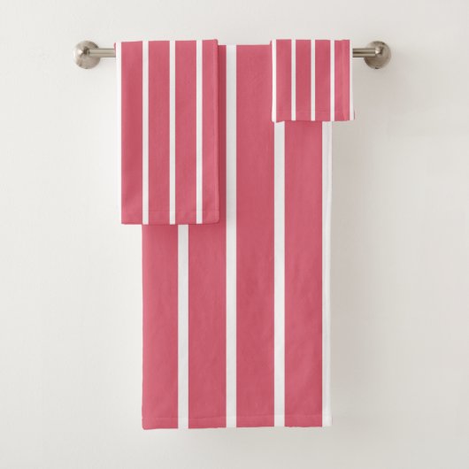 Rosa Streifen Badhandtuch Set (Insitu)