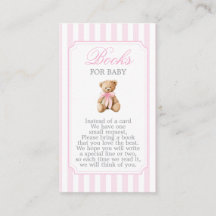 Rosa Streifen Bär Baby Shower Mädchen Bücher für B