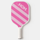 Rosa Streifen Beste Mama je Pickleball Schläger (Rückseite)