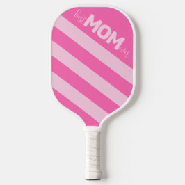Rosa Streifen Beste Mama je Pickleball Schläger