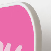 Rosa Streifen Beste Mama je Pickleball Schläger (Linke Seite)