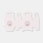 Rosa Streifen Blume und Herzvalentine Geschenkschachtel (Ungefaltet)