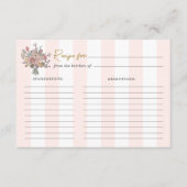 Rosa Streifen Blumenrei Rezept Begleitkarte (Vorderseite)