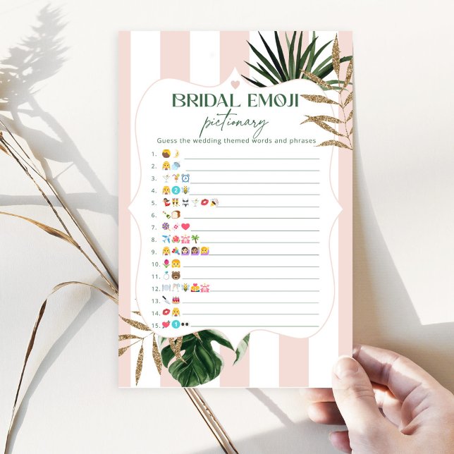Rosa Streifen chic Brautparty emoji piktionary (Von Creator hochgeladen)