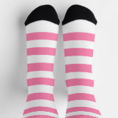Rosa Streifen Crew Socken (Oben)
