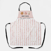 Rosa Streifen Custom Bakery Schürze (Vorderseite)