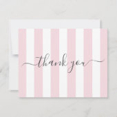 Rosa Streifen Danke Notiz (Vorderseite)