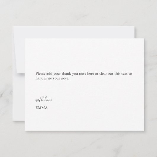 Rosa Streifen Danke Notiz (Rückseite)