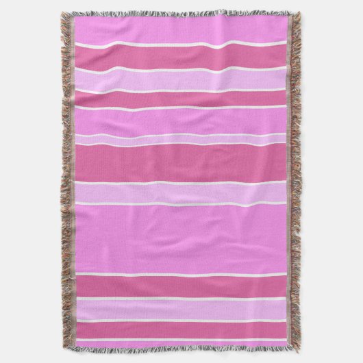 Rosa Streifen Decke (Vorderseite Vertikal)