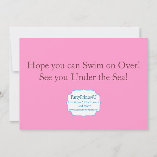 Rosa Streifen-, Delphin-und Einladung (Rückseite)