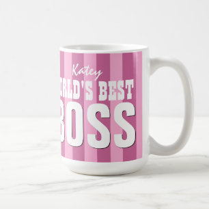 Rosa-Streifen der CHEF der Welt beste für ihr V11B Kaffeetasse