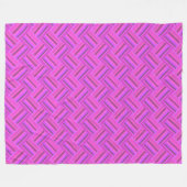 Rosa Streifen diagonales Webmuster Fleecedecke (Vorderseite (Horizontal))