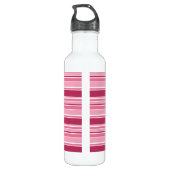 Rosa Streifen Edelstahlflasche (Rückseite)