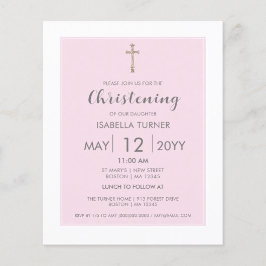 Rosa Streifen | Einladung zur Aufstockung des Haus (Vorderseite)