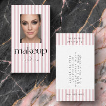 Rosa Streifen Elegante Foto Make-up-Artistin