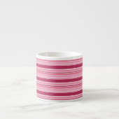 Rosa Streifen Espressotasse (Vorderseite)