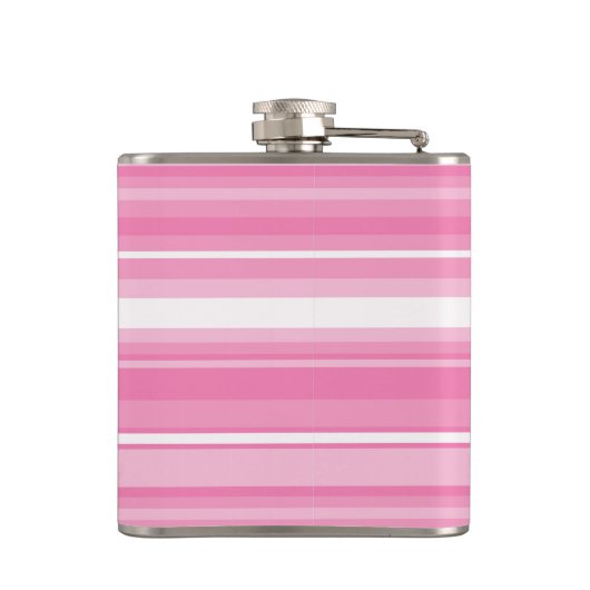 Rosa Streifen Flachmann (Rückseite)