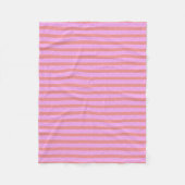Rosa Streifen Fleece Blanket (Vorderseite)