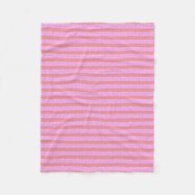 Rosa Streifen Fleece Blanket