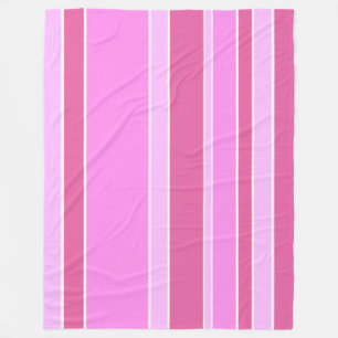 Rosa Streifen Fleecedecke