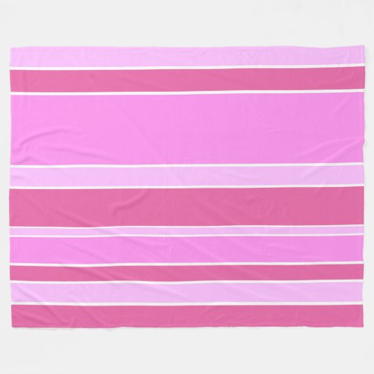 Rosa Streifen Fleecedecke (Vorderseite (Horizontal))