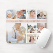 Rosa Streifen FotoCollage Mousepad (Mit Mouse)