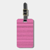 Rosa Streifen Gepäckanhänger (Vorderseite vertikal)
