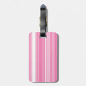 Rosa Streifen Gepäckanhänger (Rückseite vertikal)